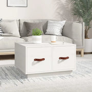 Tavolino da Salotto-Tavolino da soggiorno-Tavolo Bianco 60x53x35 cm Legno Massello di Pino