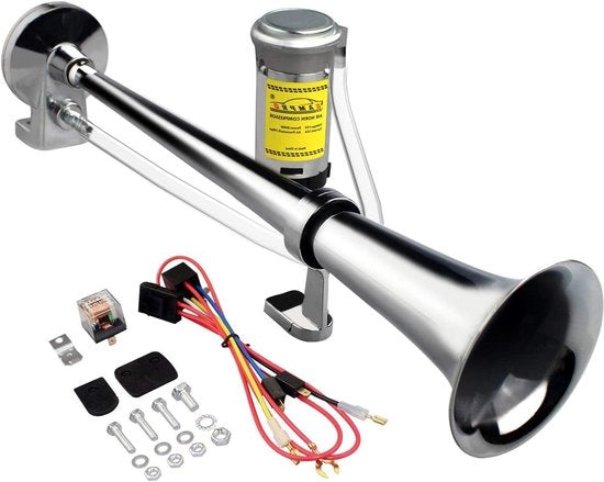 Clacson per camion 150 dB a doppia tromba in alluminio zinco - per tutti i veicoli - Accessori per camion GAMPRO