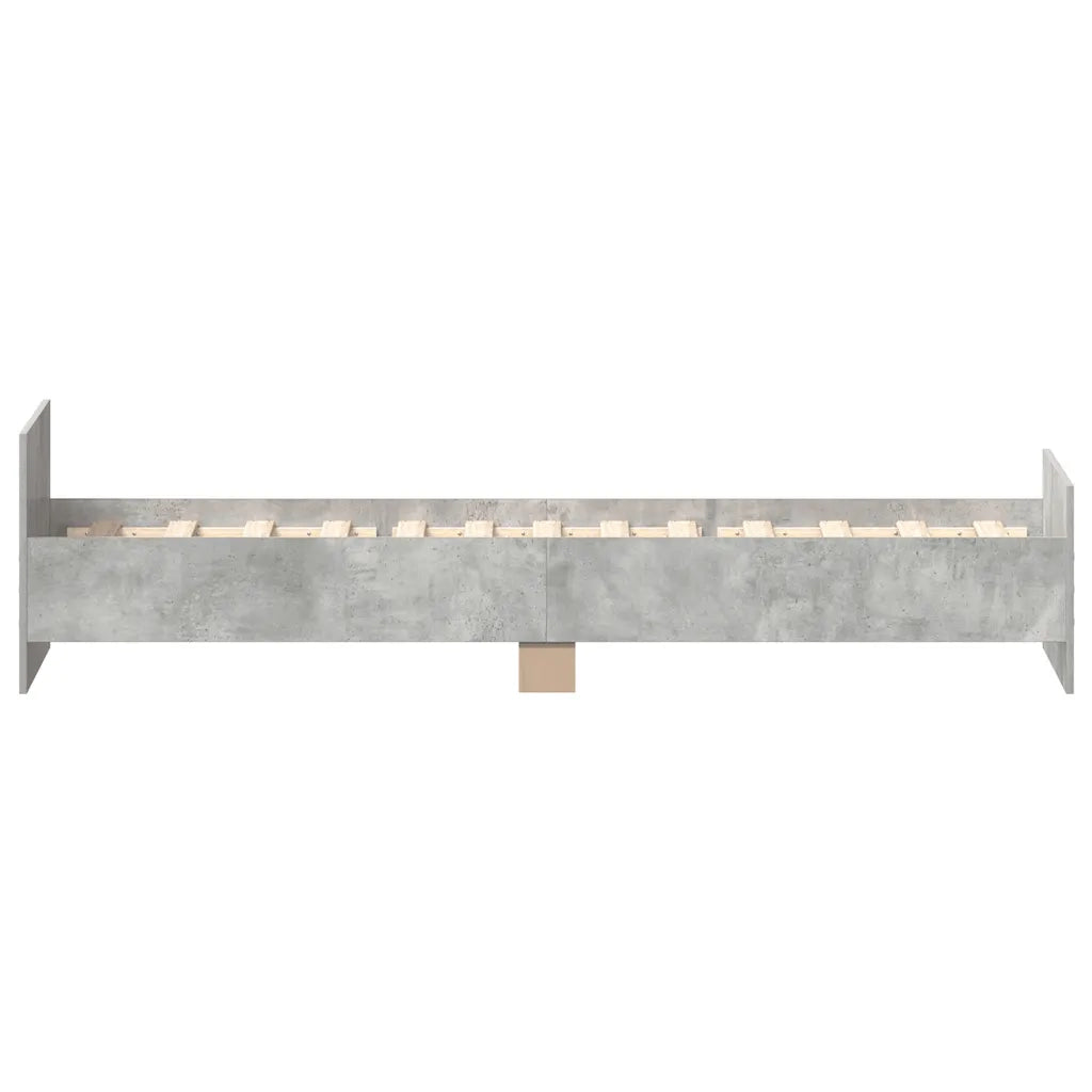 Giroletto-Struttura Letto Grigio Cemento 90x200 cm in Legno Multistrato 311556