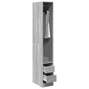 Armadio Grigio Sonoma 30x50x200 cm in Legno Multistrato