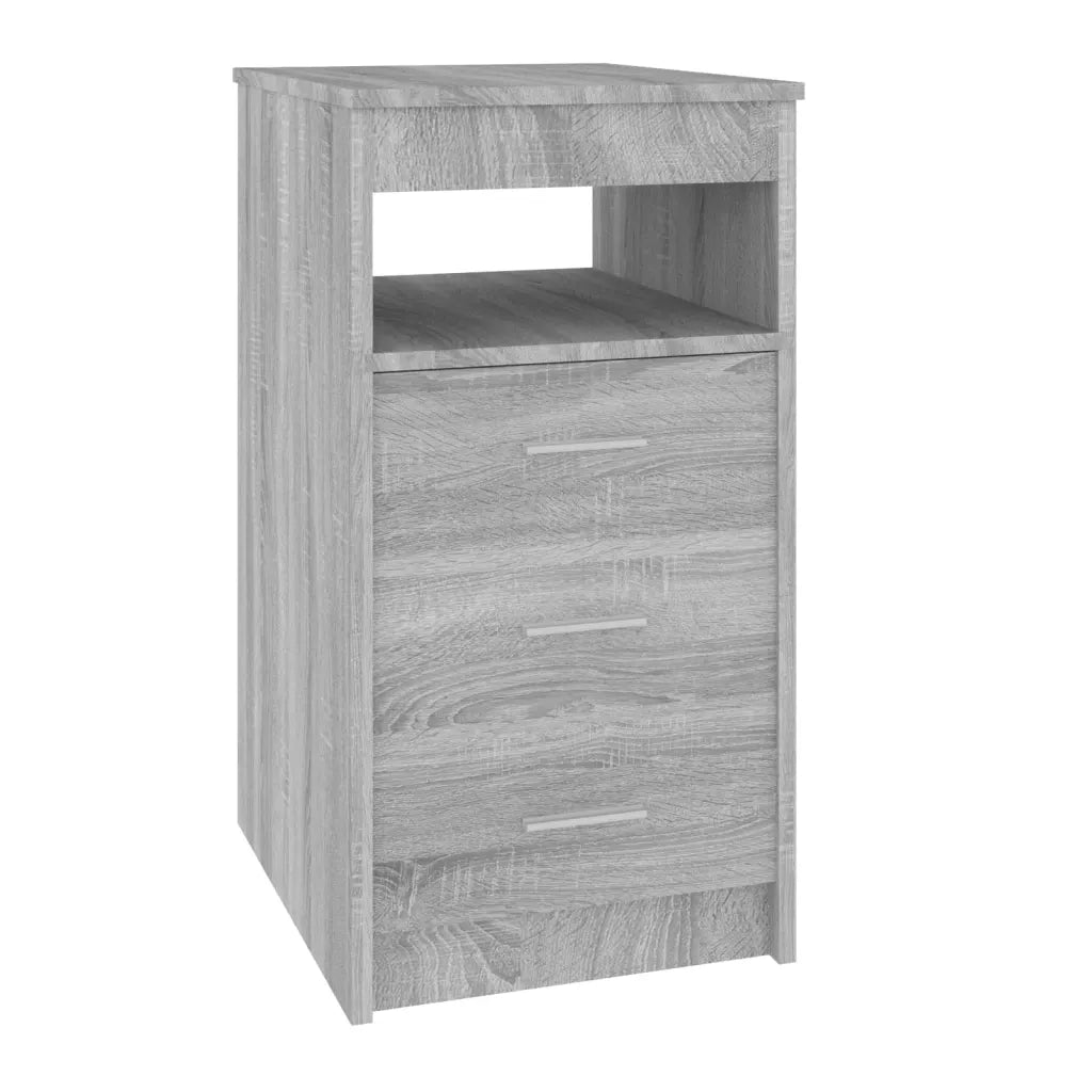 Cassettiera moderna multifunzionale 40 x 50 x 76 cm in legno composito grigio 02_0048136
