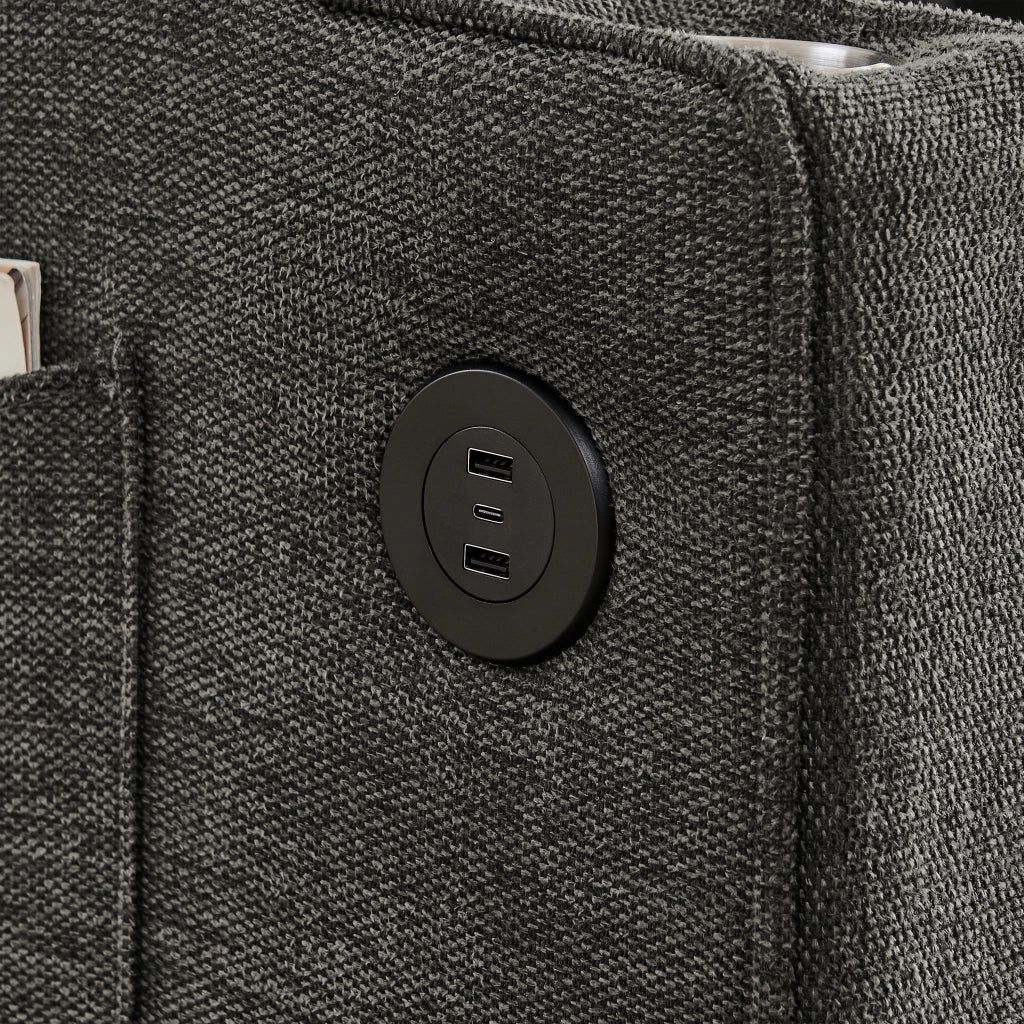 Divano Letto 3 in 1 con Funzione USB ¨C MINIMAL ¨C Grigio, Trasformabile