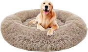 Donut per cani di alta qualità per grandi e extra grandi cani - soffice cuscino per cani in piuma rotondo con fondo impermeabile - lavabile