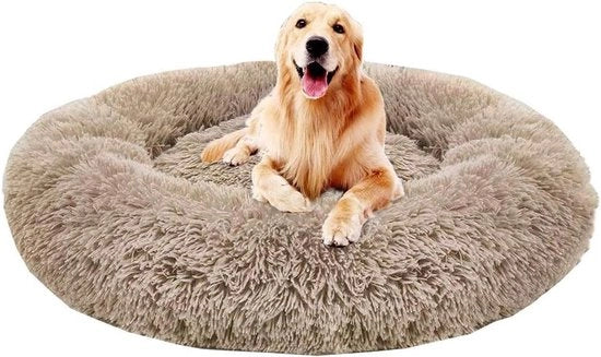 Donut per cani di alta qualità per grandi e extra grandi cani - soffice cuscino per cani in piuma rotondo con fondo impermeabile - lavabile
