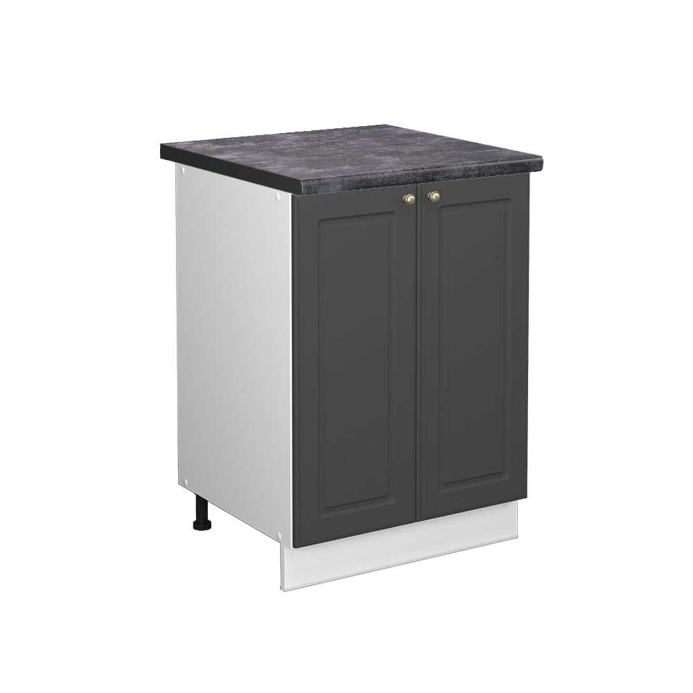 Mobiletto base cucina Fame-Line Oro-antracite rustico/Bianco 60 cm, PL Antracite Vicco
