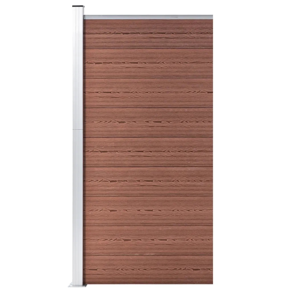 Pannello di Recinzione in WPC 95x186 cm Marrone