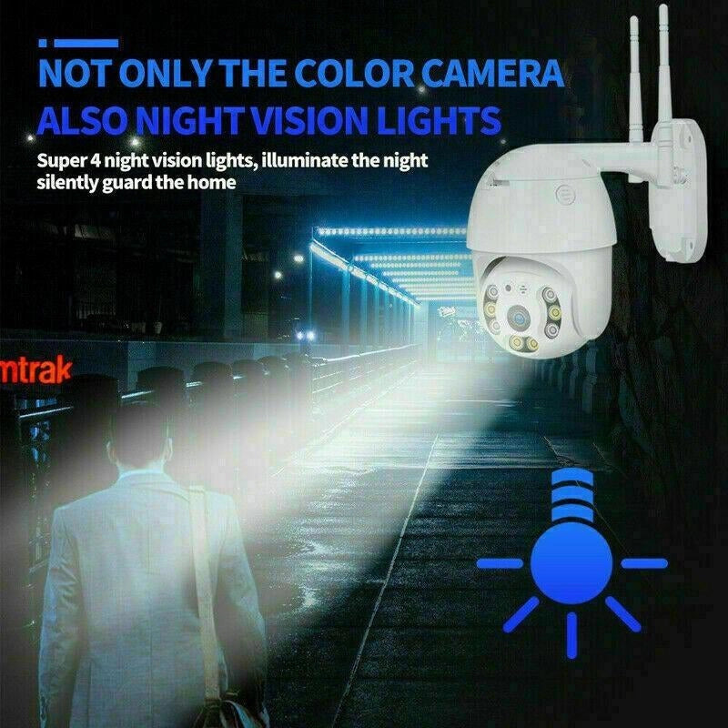 2X TELECAMERA WIFI ESTERNA PTZ ICSEE – SMART CAMERA WIRELESS DA ESTERNO CON ZOOM, ROTAZIONE, VISIONE NOTTURNA E CONTROLLO REMOTO