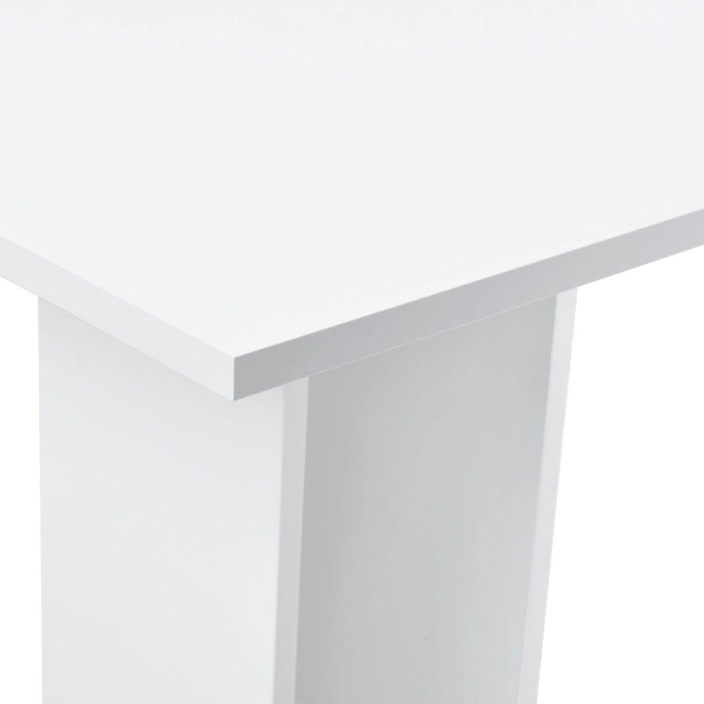 Tavolo Quadrato Lindesnes da Cucina Pranzo Bar 65 x 65 x 78 cm - Bianco Lucido [en.casa]