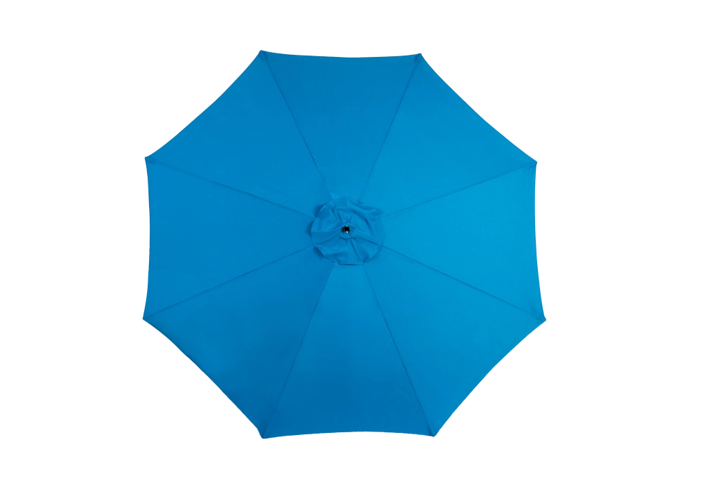 Ombrello Esterno Doppio Lato Rettangolare Grande 14.8 Ft con Manovella Blu Senza Base