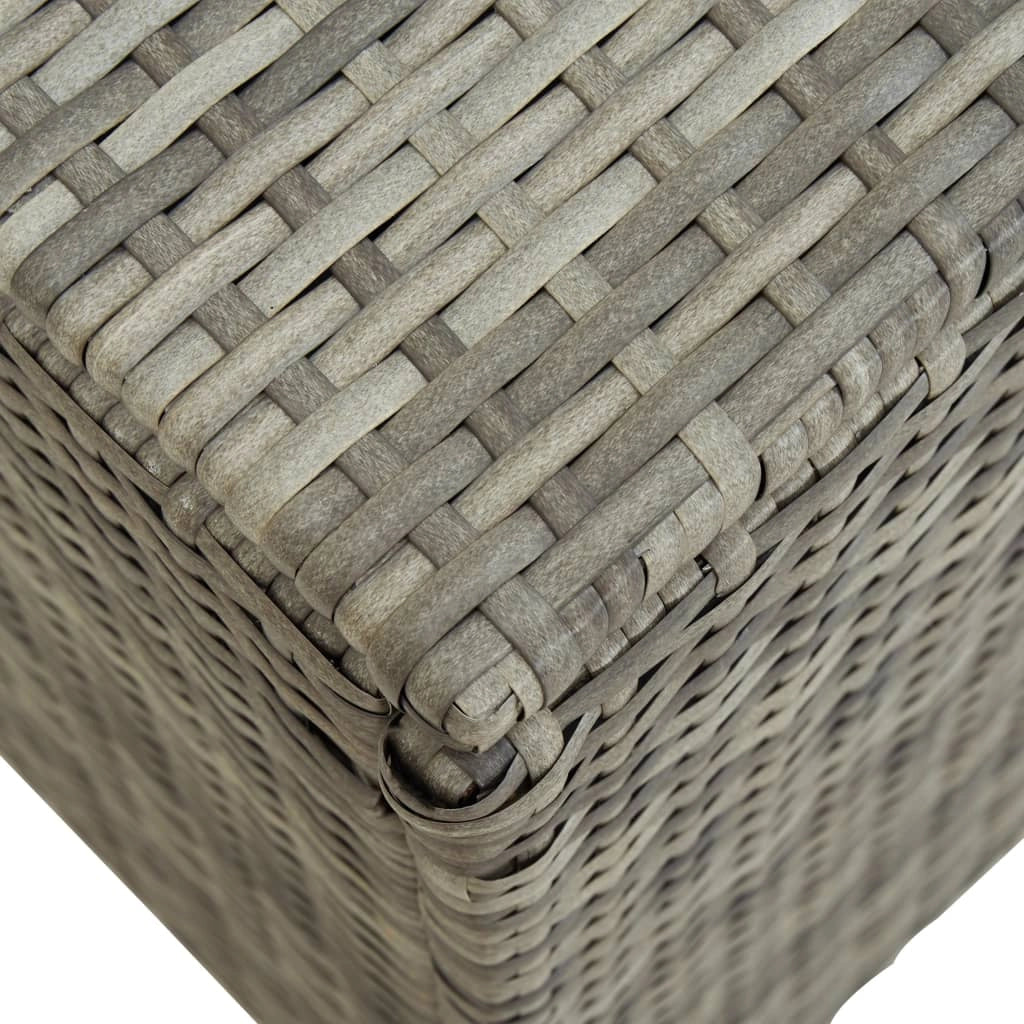 Contenitore da giardino/box in resina intrecciata 200 x 50 x 60 cm grigio 02_0013122