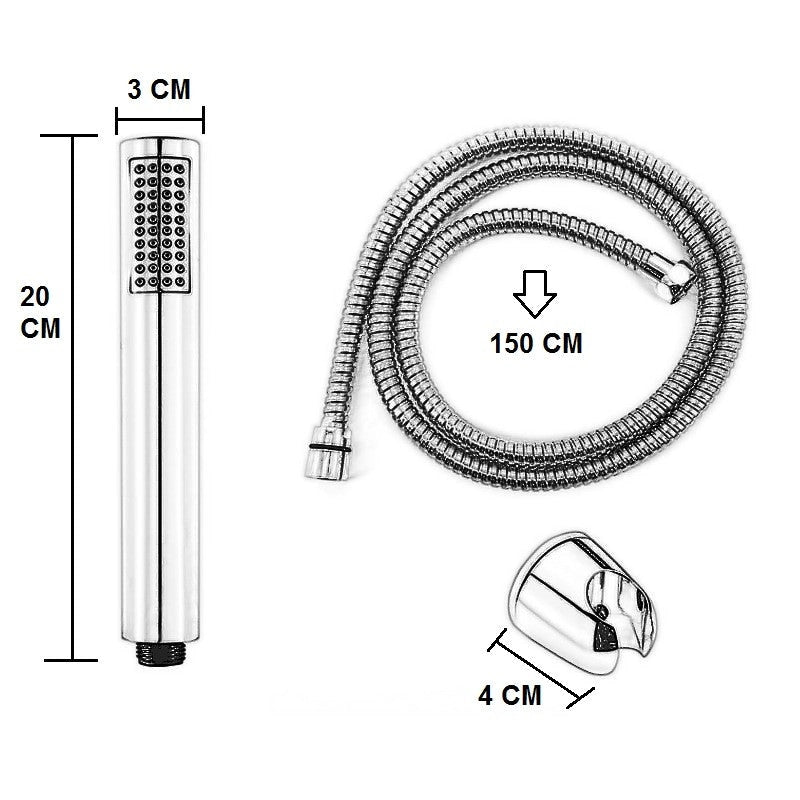 Kit doccetta minimalista con flessibile, set completo con flessibile 150 cm