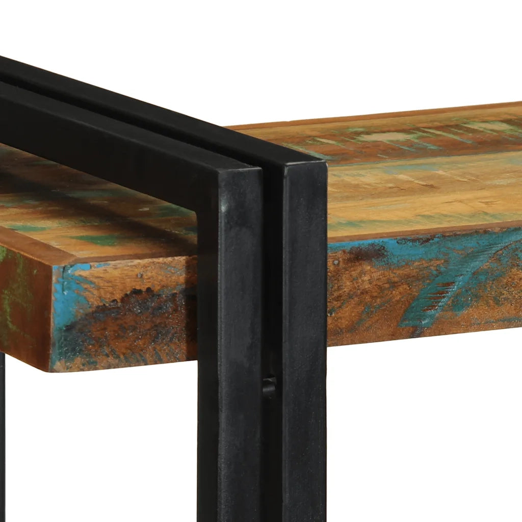 Mensola da Parete Multicolore in Legno Massello di Recupero 4017486