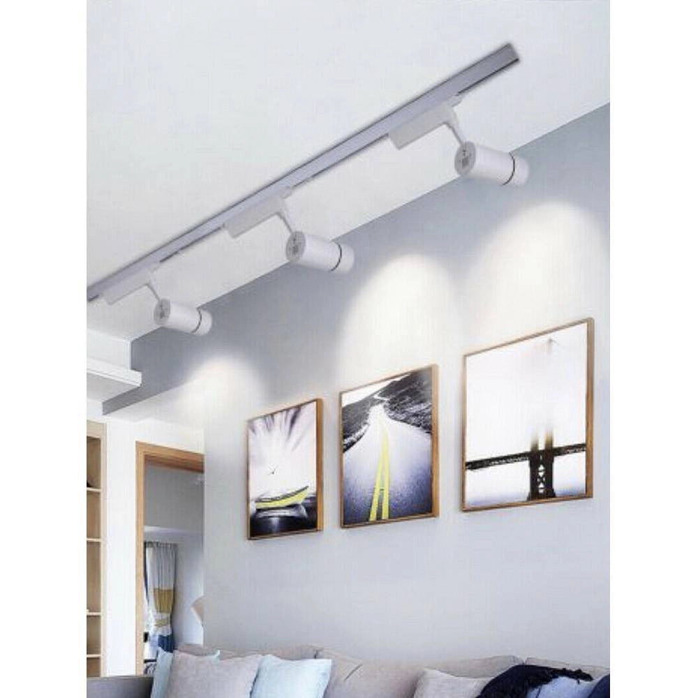 Trade Shop - Faro Proiettore Binario 30w Led Cob Luce 6500k 3000k 4000k F30w-07a Faretto Bianco -