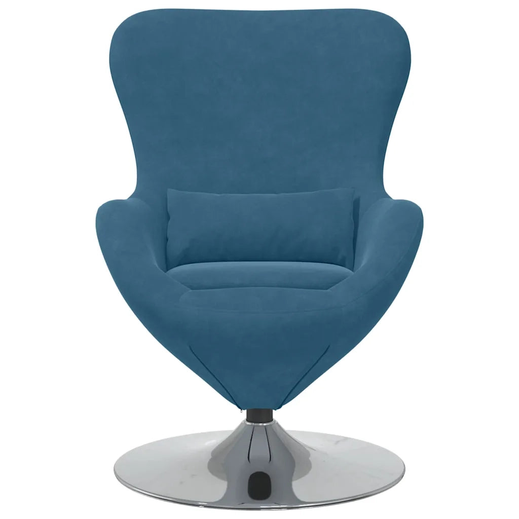 Divano Sedia-Poltrona uovo Blu Velluto