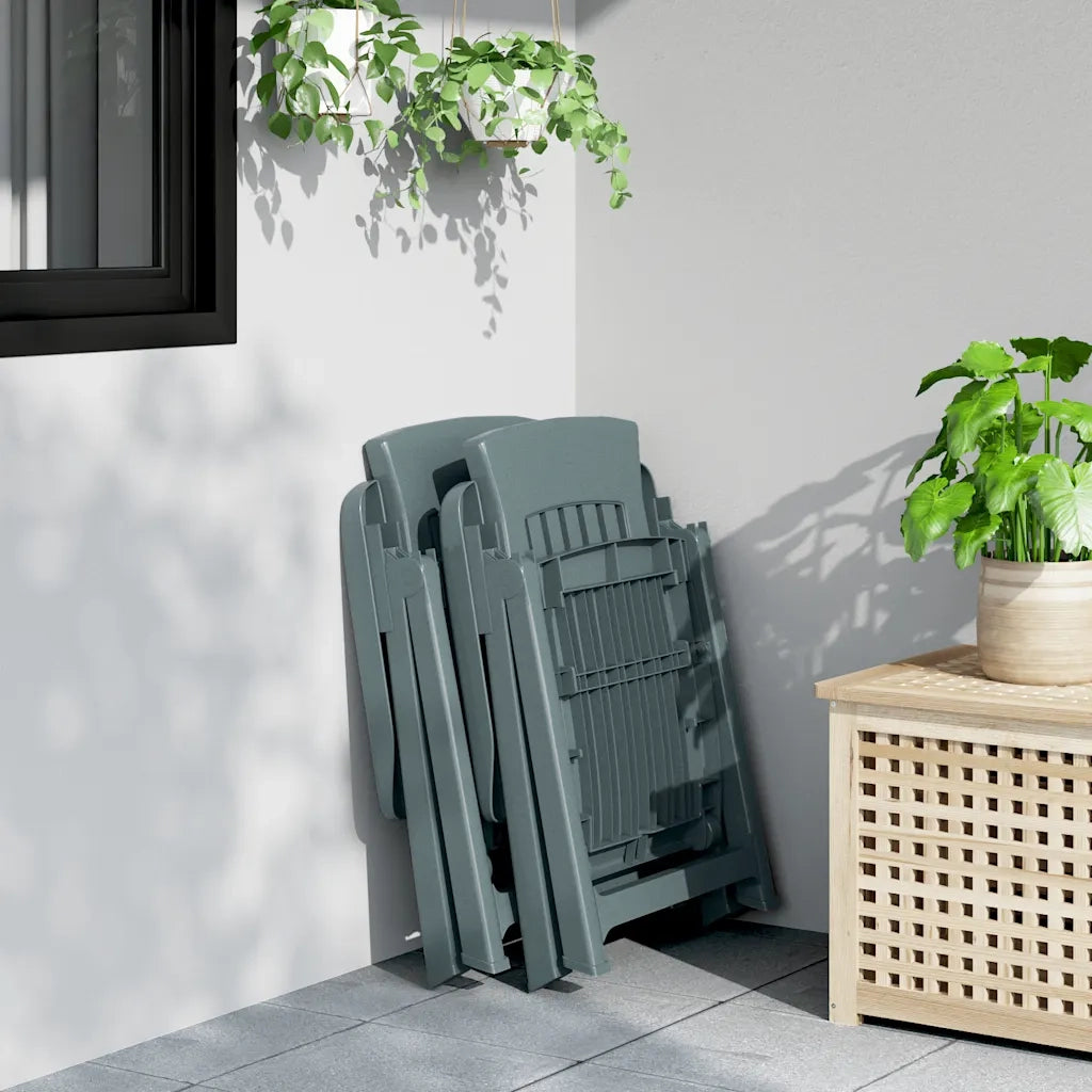 Sedie Reclinabili da Giardino 2 pz Verdi in PPcod mxl 129828