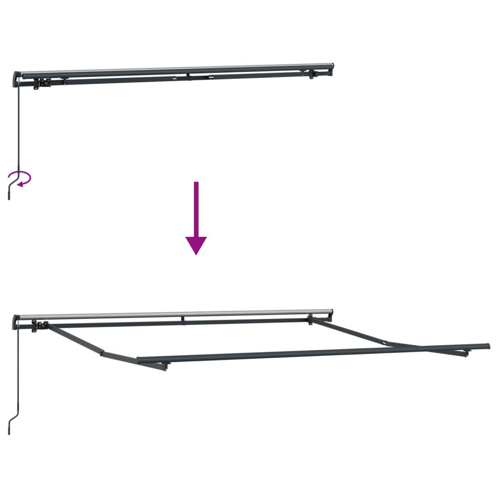 Tenda Retrattile Manuale Rossa 350x250 cm