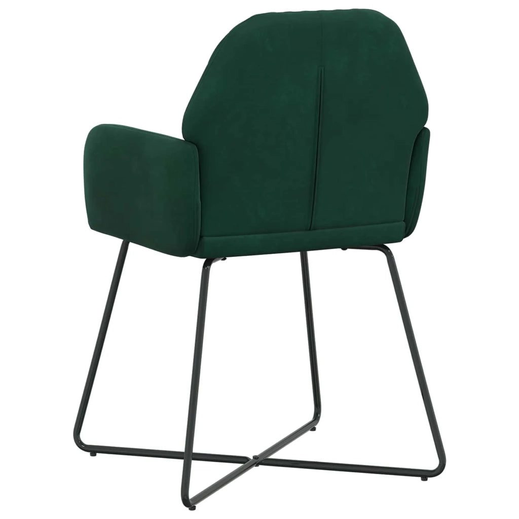 Sedie da pranzo 6 pz Velluto Verde Scuro 55 x 50 x 84 cm 3428385