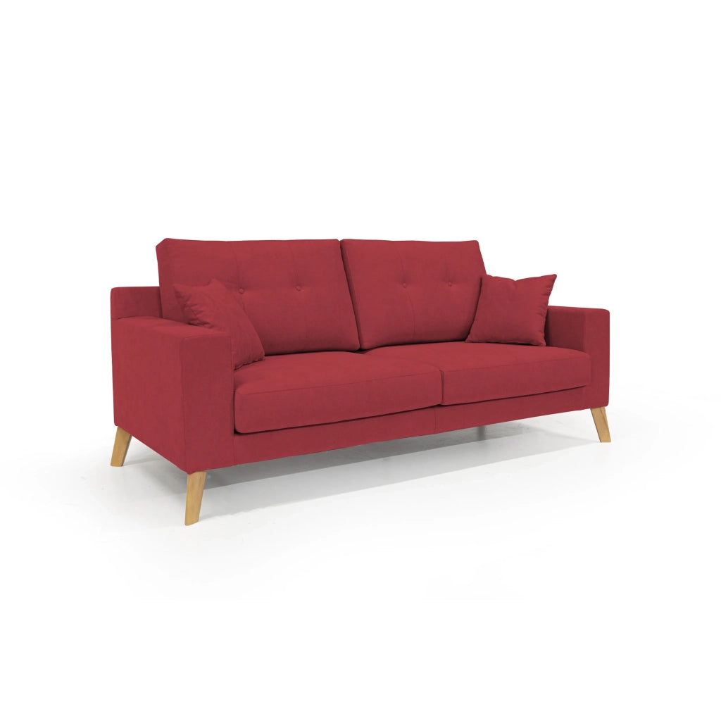 Danish Divano moderno in tessuto morbido impermeabile T02 206 cm rosso