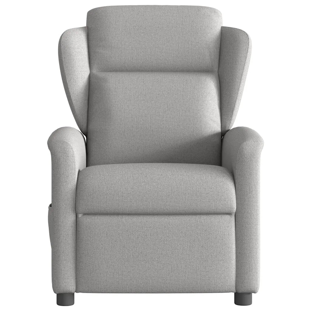 Divano Sedia-Poltrona Reclinabile Massaggio Elettrica Grigio Nuvola Tessuto 669629