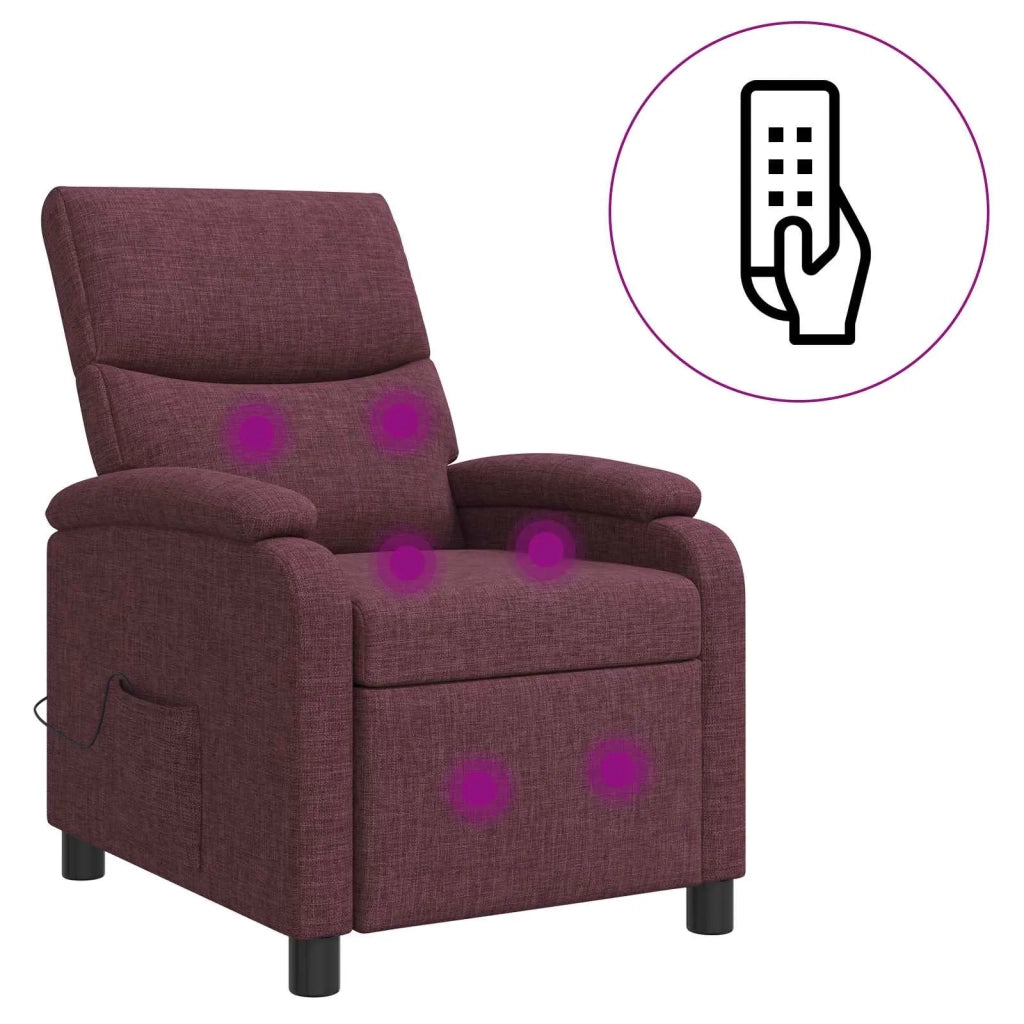Divano Sedia-Poltrona Massaggiante Viola Tessuto 708299