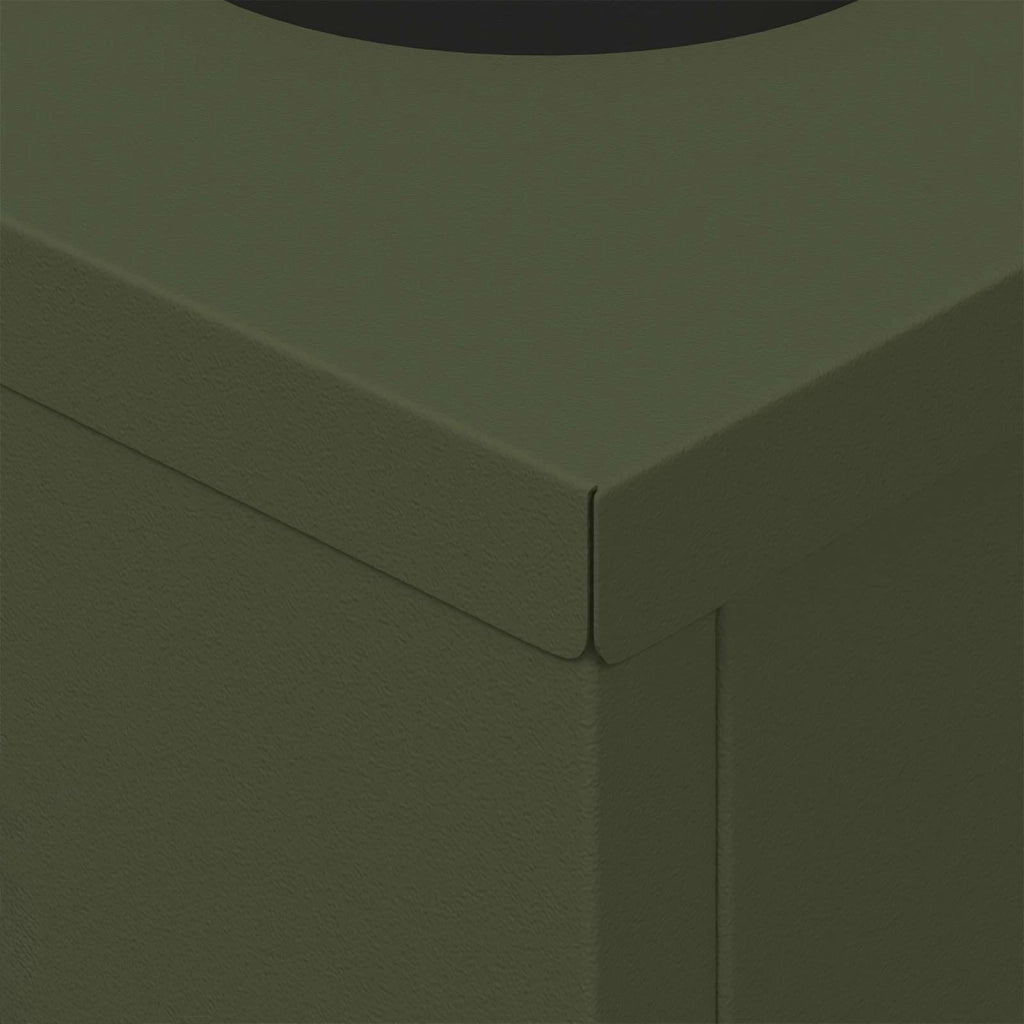 Faro LED solare per sentieri 2 pz Verde oliva CFW8853999