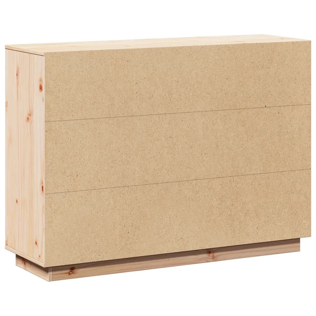Credenza 110,5x35x80 cm in Legno Massello di Pino