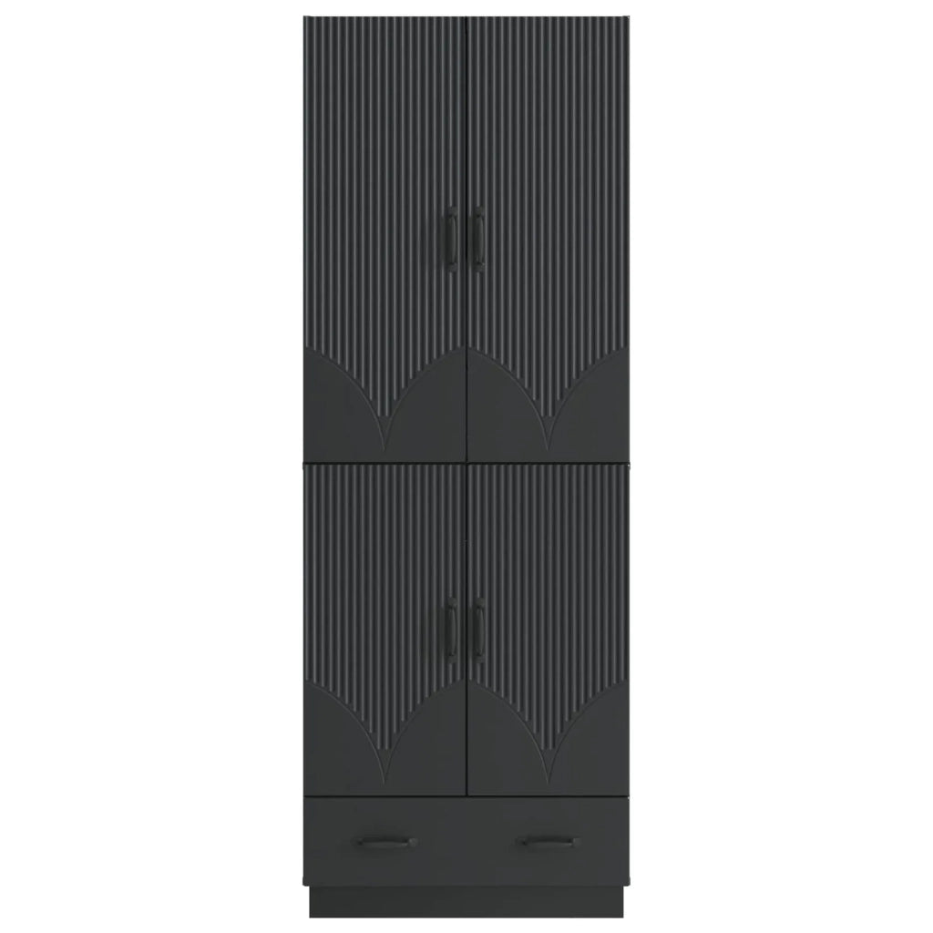 Set di armadi 2 pcs Nero Legno ingegnerizzato