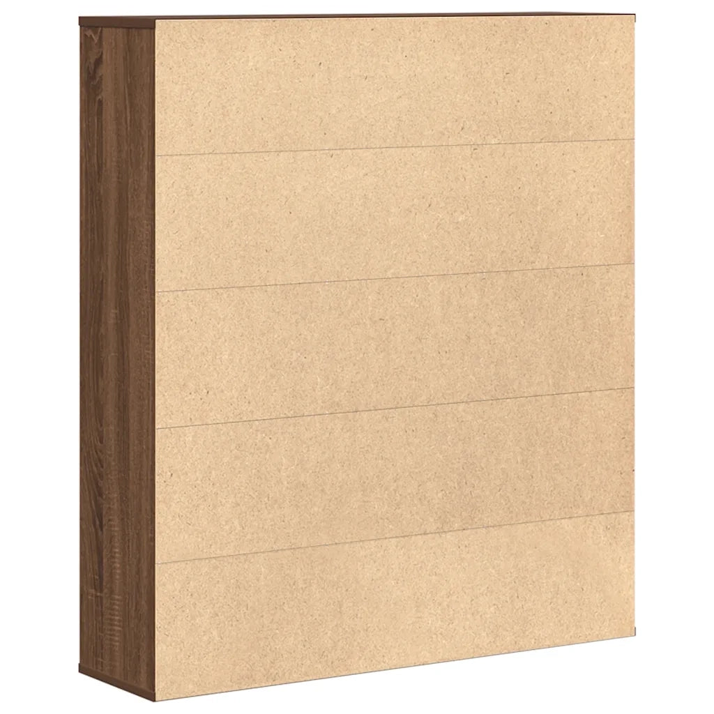 Libreria Rovere Marrone 89x24x101,5 cm in Legno Multistrato 860406