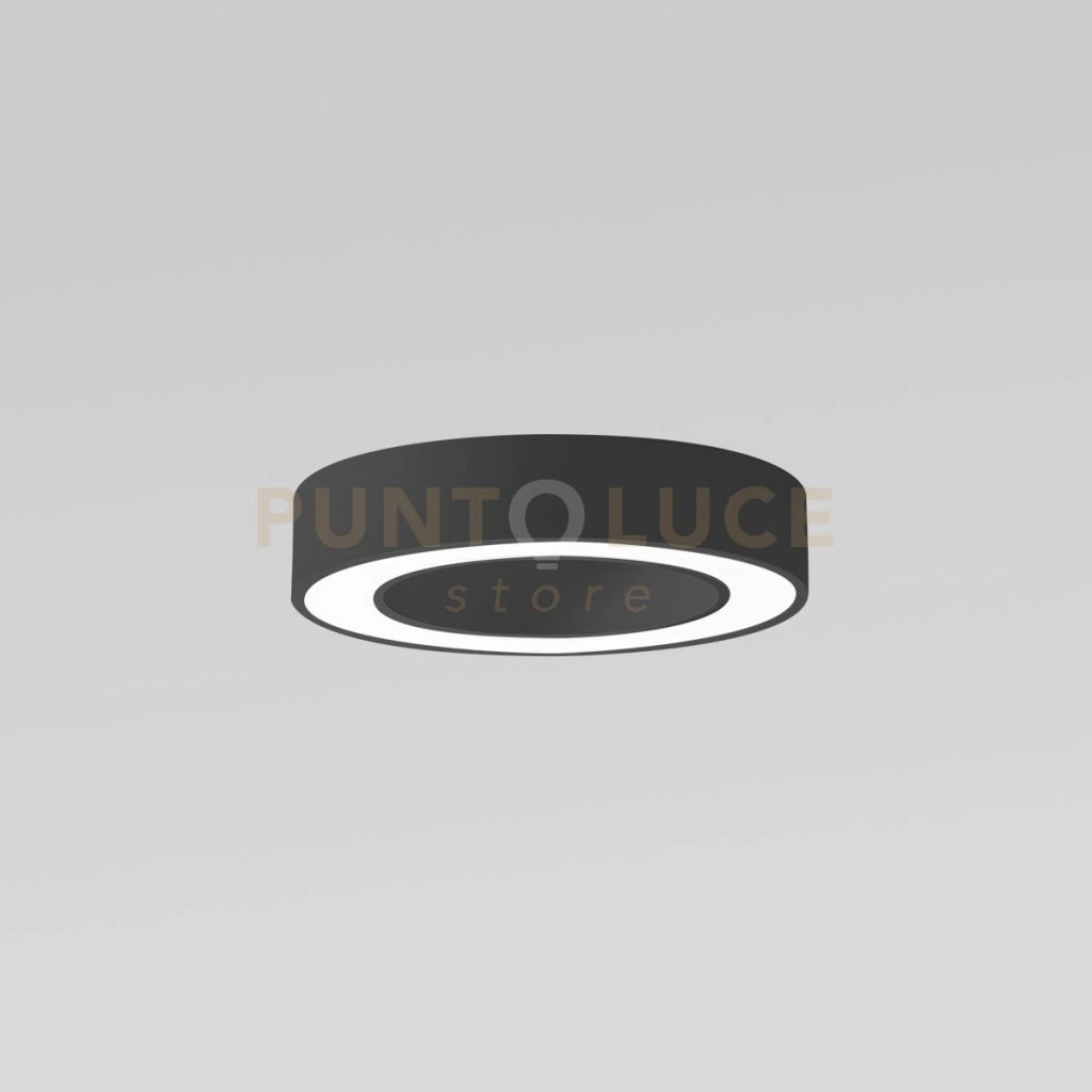 FLOR P/P - PLAFONIERA COLORE NERO A LED 3000K 2100LM 30W DIMMERABILE D.40CM