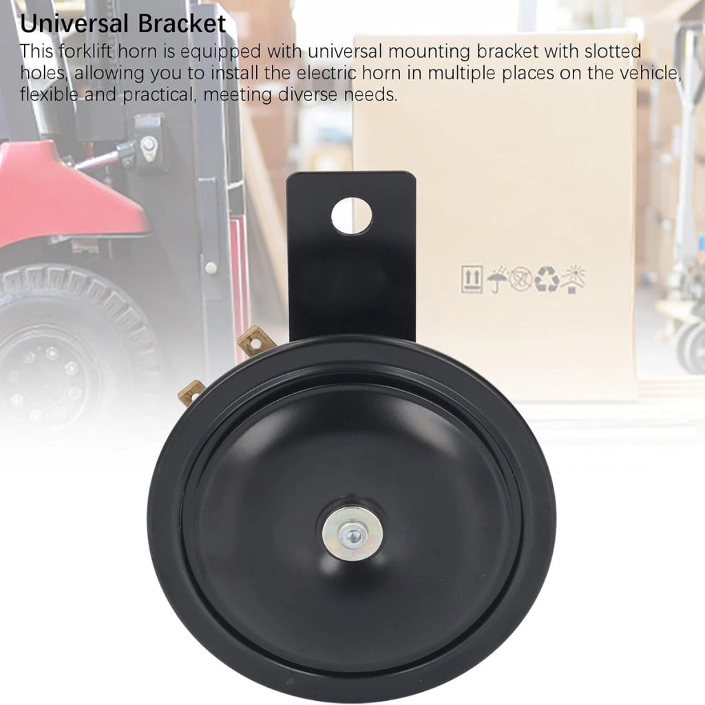 CLACSON AUTO MOTO 12V 110DB TROMBA ELETTRICA TONDA UNIVERSALE NERA 78MM CTC-419