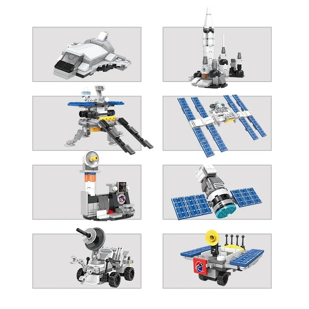 Trade Shop - Costruzioni Per Bambini Space Navicella Spaziale Spaceship Diy 8 Set Assortiti -