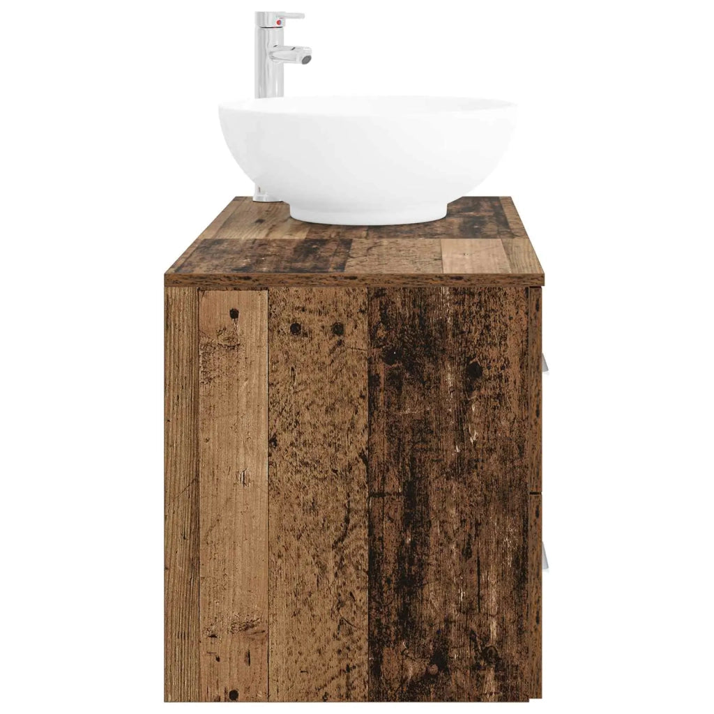 Set di mobili per il bagno 2 pz Legno antico 3403998