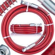 Tubo Alta Pressione per Spruzzatore Airless Verniciatura 10m Rosso – Acciaio Durevole, Flessibile