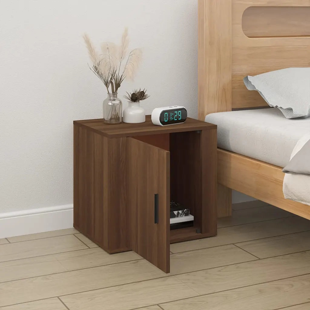 Comodino-Tavolino da notte Rovere Marrone 50x39x47 cm 868504