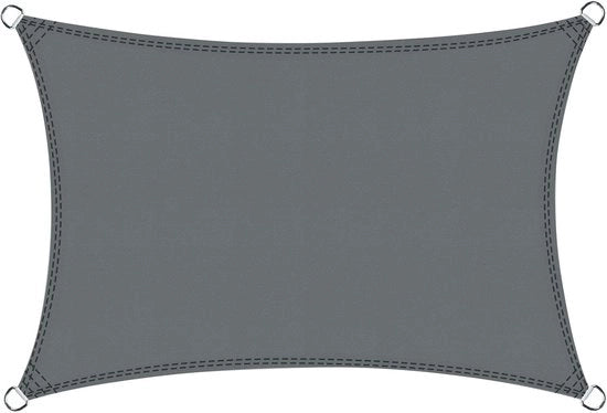 Ombrellone, Impermeabile, Rettilineo, 4 x 5 m, Chiusura solare, Protezione UV, Protezione vento, Adatto per spazi all'aperto come Giardino e Balcone, Terrazza, Grigio