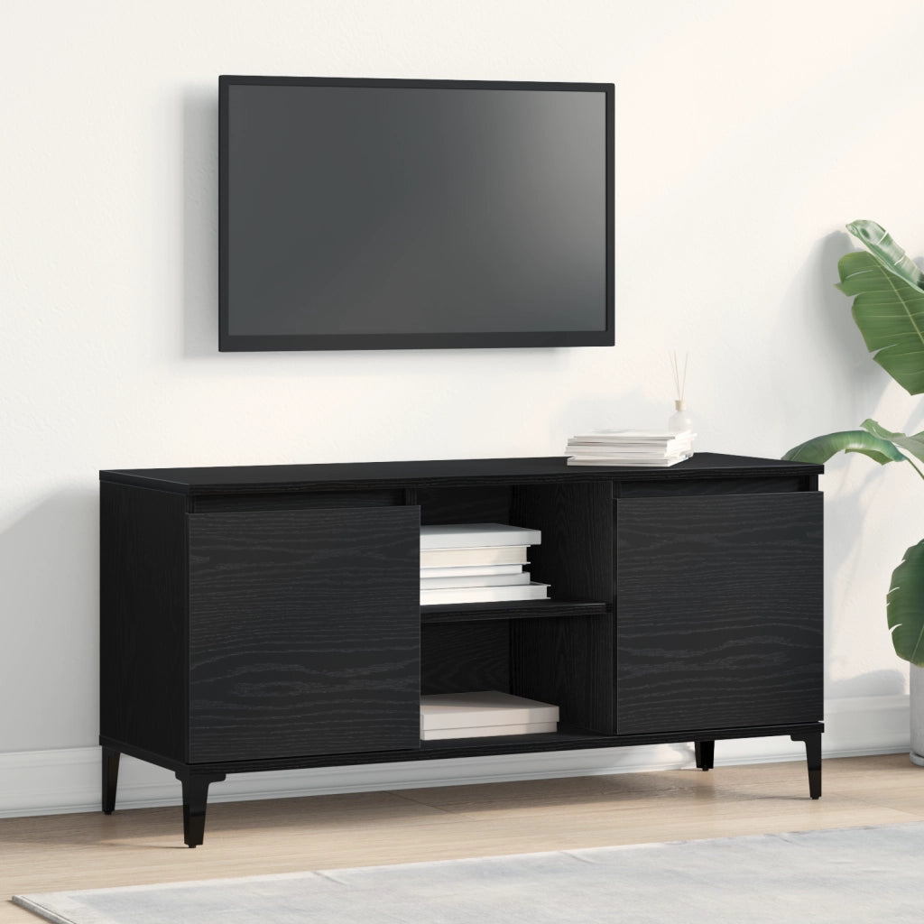 Mobile TV in Legno Ingegnerizzato Nero 102x35x50 cm