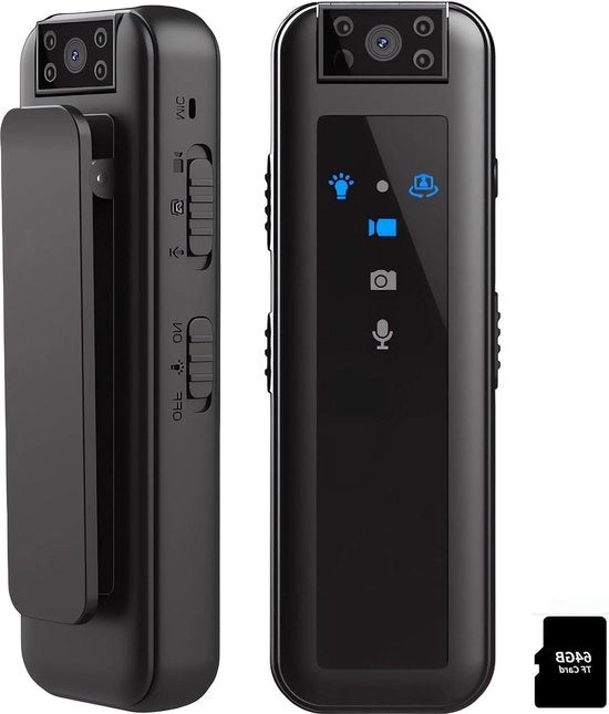 Cassa di Sicurezza Mini Portatile Registrazione Video con Visibilità Notturna Obiettivo Regolabile Risoluzione HD 1080P Durata Batteria 4-5 ORE Memoria 64 GB