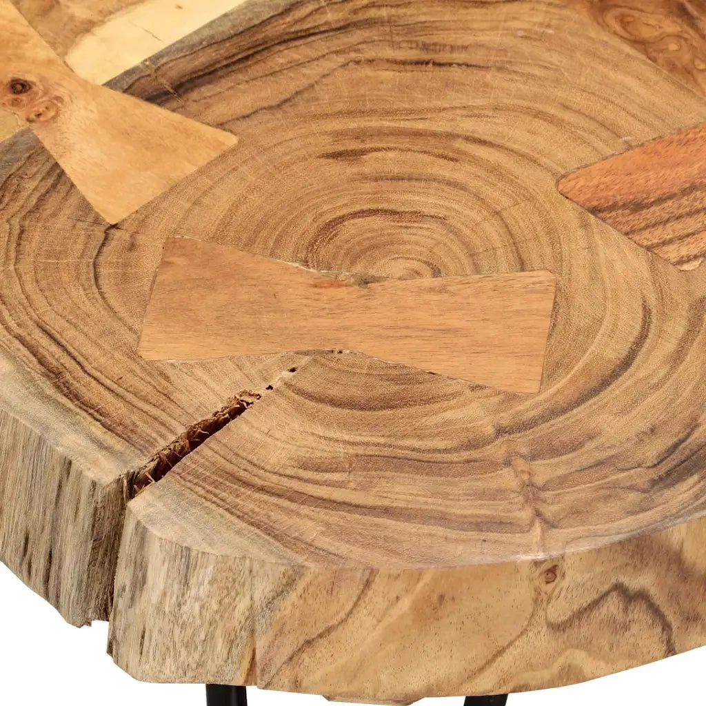 Tavolino da CaffÃ¨ 35 cm 6 Tronchi in Legno Massello di Sheesham  cod mxl 25461