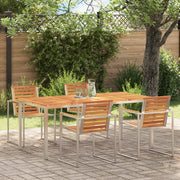Tavolo da pranzo all'aperto 180x90x75 cm Legno massello di acacia