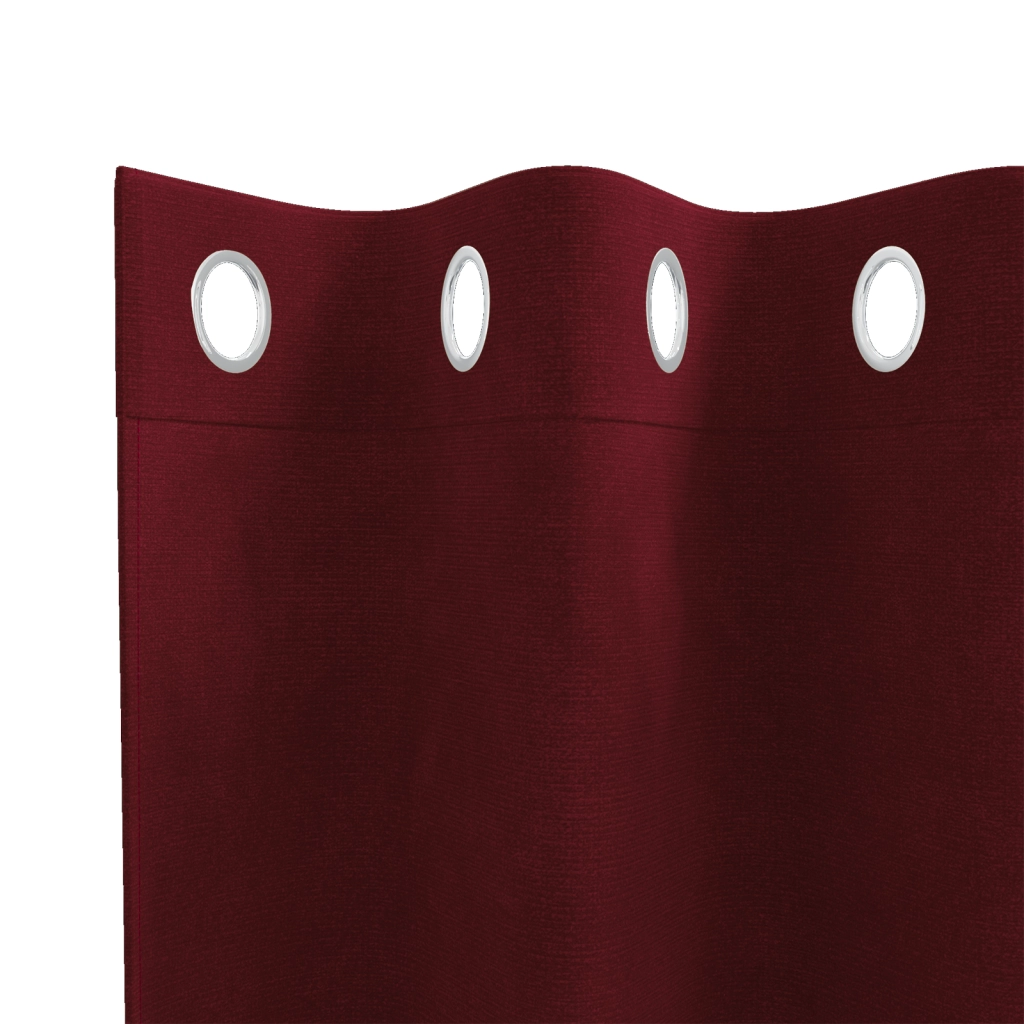 Tende Oscuranti  con Occhielli 2 pezzi Rosso Vino Velluto