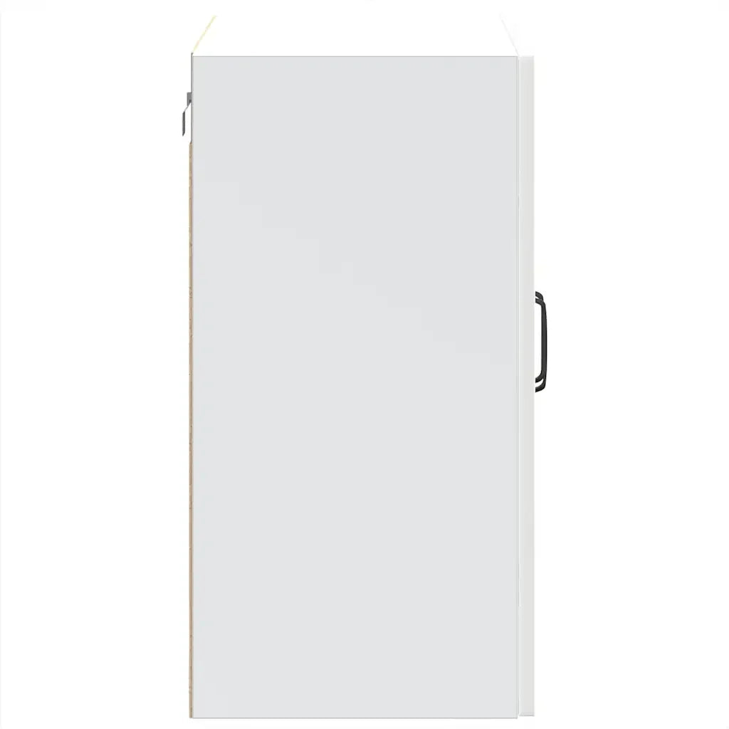 Pensile da cucina con anta in vetro ampio spazio contenitivo 80 x 31 x 60 cm in legno composito bianco lucido 02_0050014