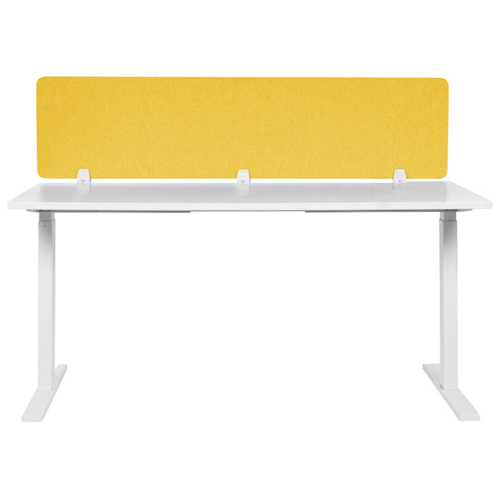 Pannello Divisorio Fonoassorbente per scrivania in PET Giallo 180 x 40 cm tavolo ufficio