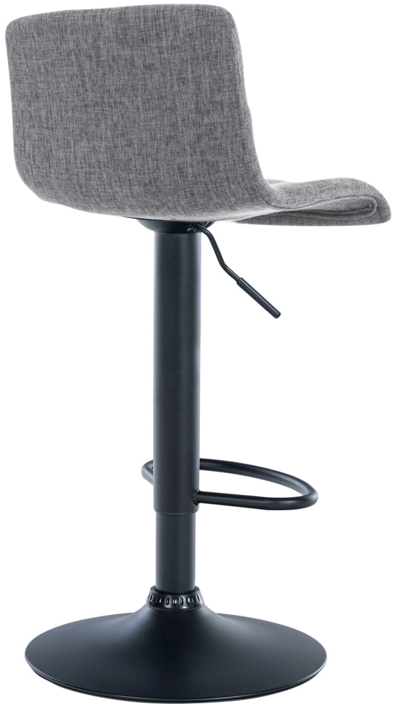 Sgabello HOVER in tessuto grigio chiaro,Metallo nero opaco