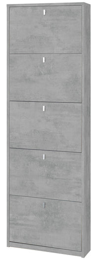 Scarpiera 5 Ante 63x190x18 cm Cemento