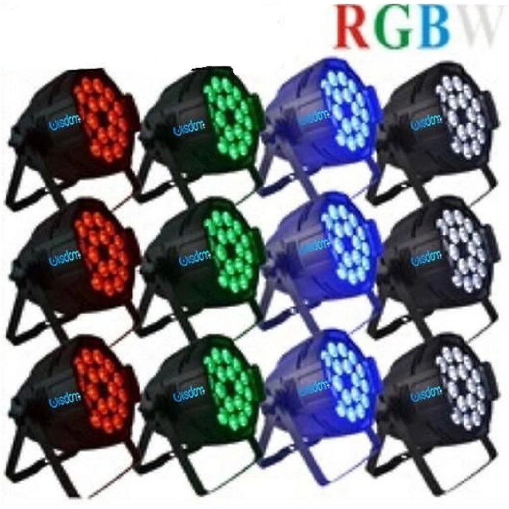 Trade Shop - Par Led 18x10w Rgbw 4in1 Full Color Alta Qualità Estremamente Luminosi -