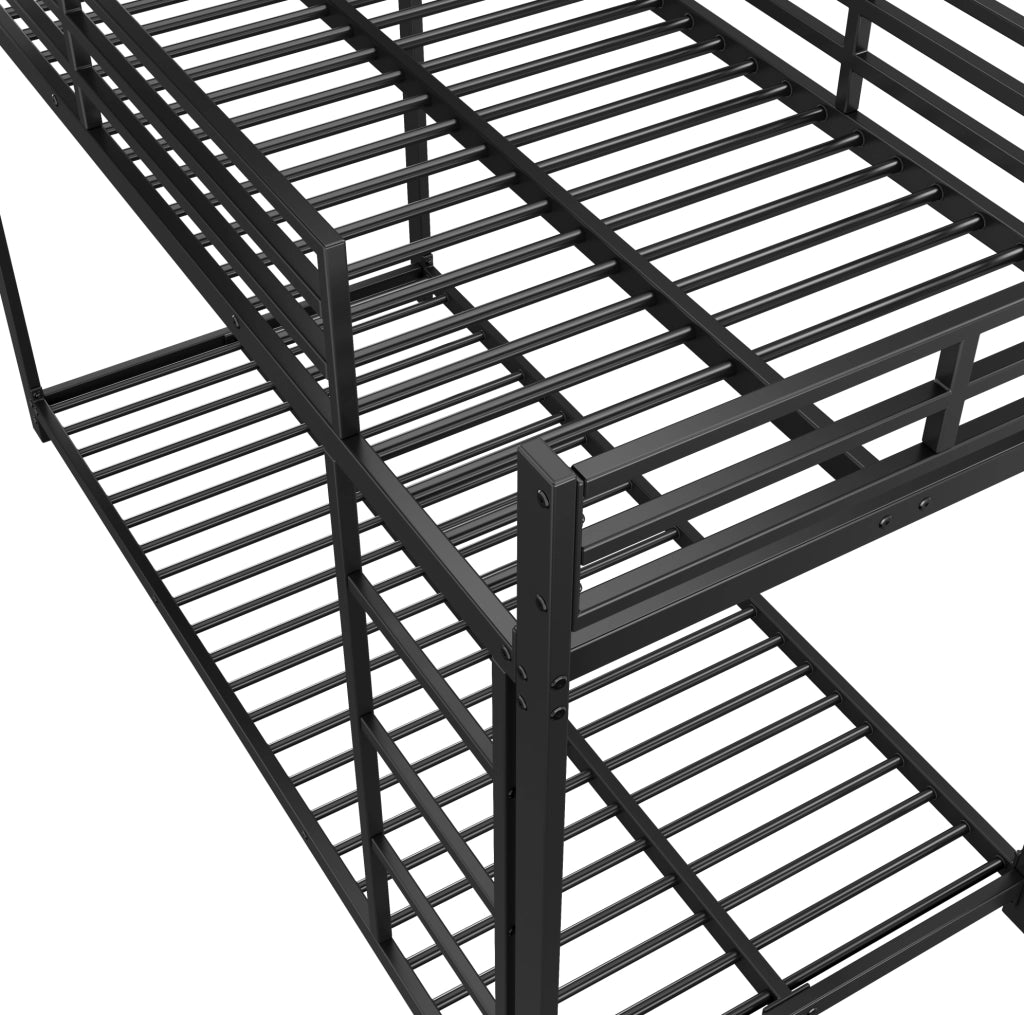 Letto a castello 90x200 cm; salvaspazio; metallo nero