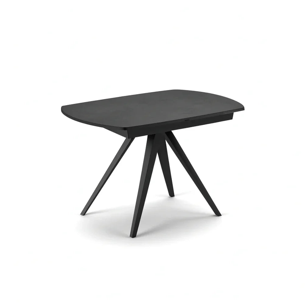 Tavolo da pranzo allungabile in ceramica effetto cemento grigio Glide 120-180x90 cm fino a 8 posti | Duzzle