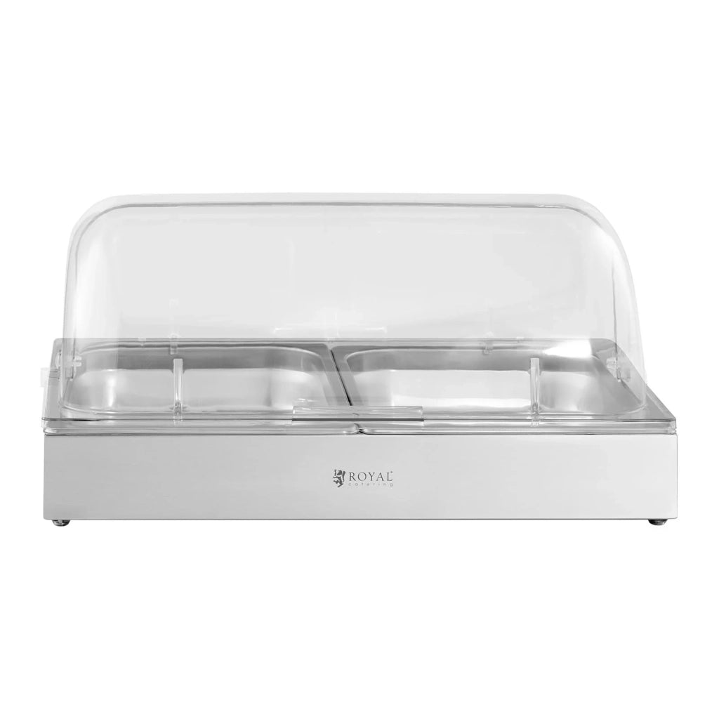 Vetrina buffet 2 x 4 litri 535 x 335 x 250 mm acciaio inox / plastica (policarbonato) 14_0005383
