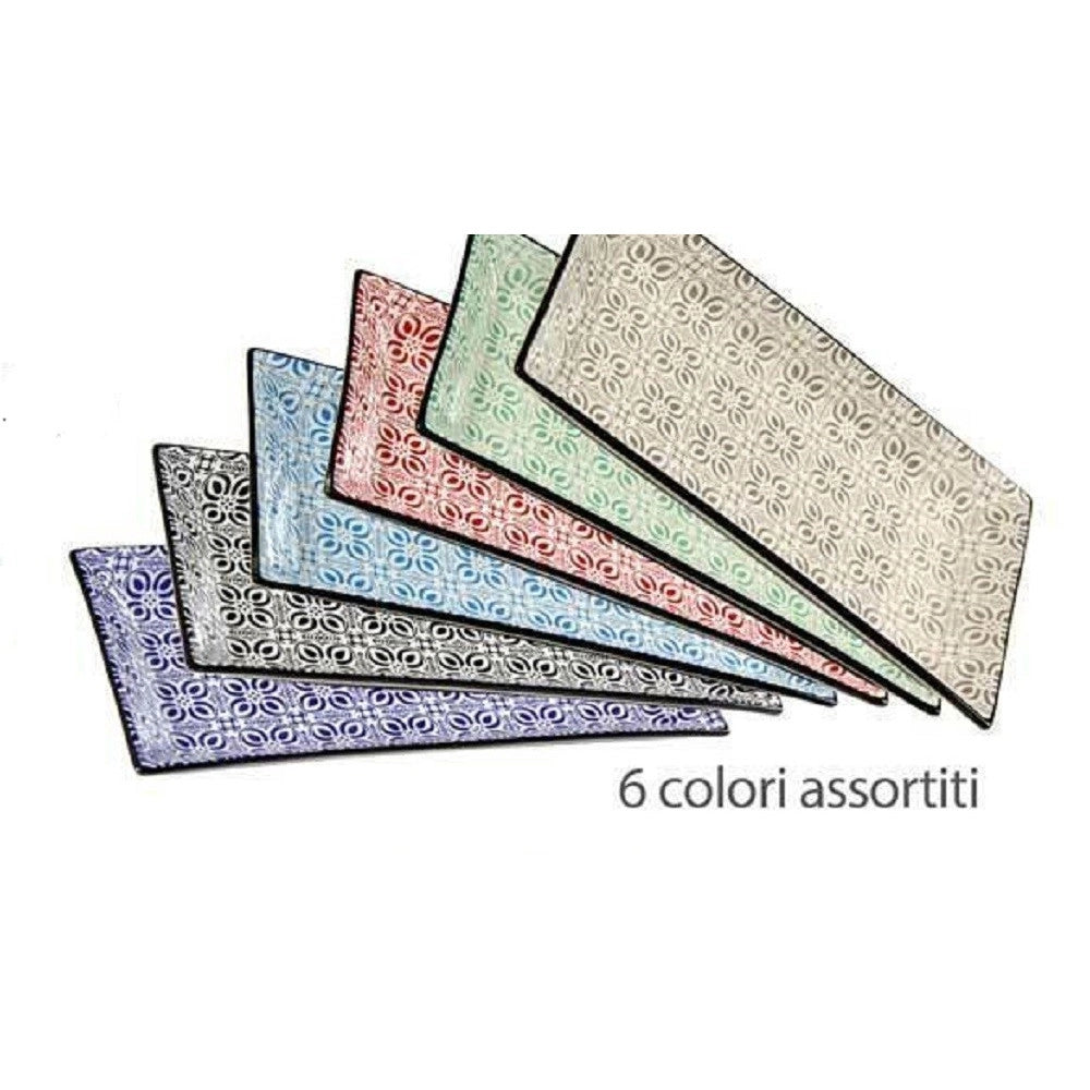 Trade Shop - Vassoio Rettangolare Marrakech 29x16x2cm Deluxe Multiuso 6 Colori Ceramica 771675 -