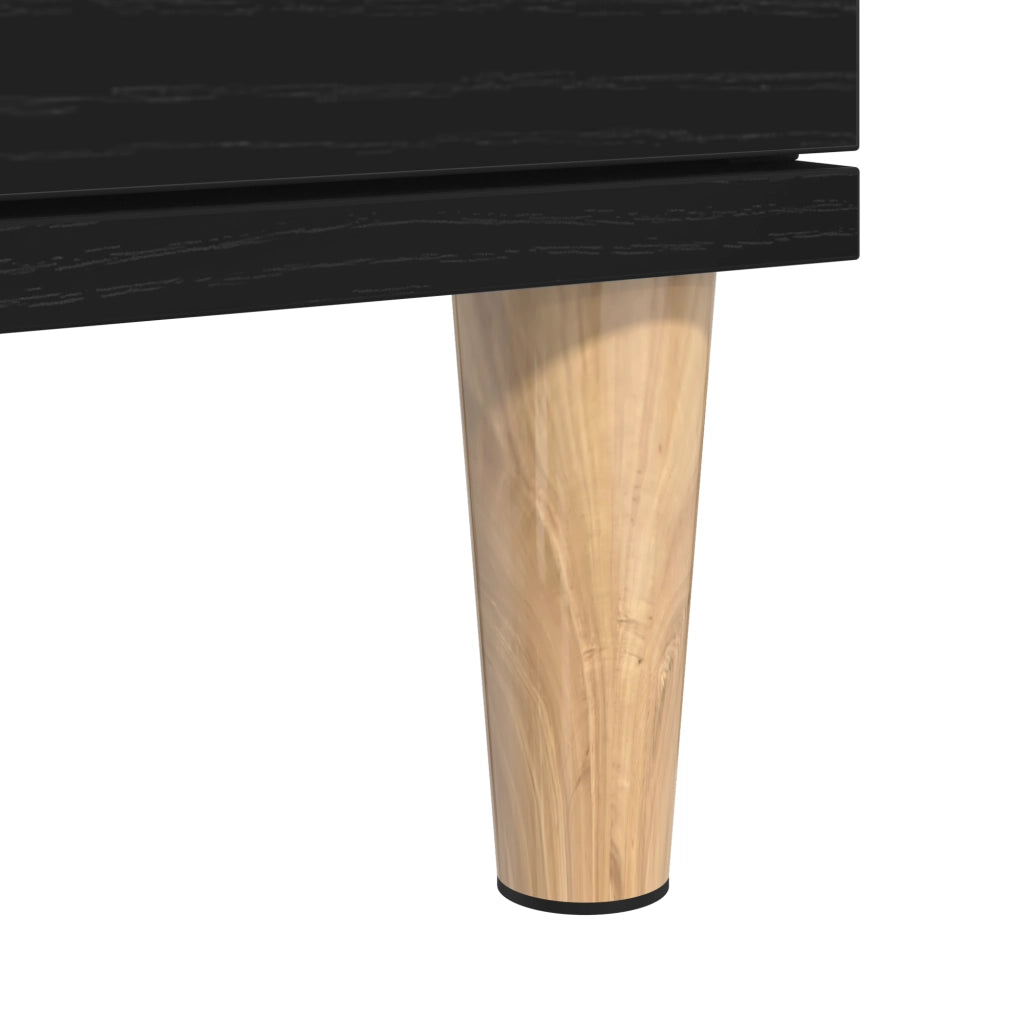 Mobile Nero Rovere 60x35x70 cm Legno ingegnerizzato